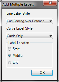 AddMultipleSegmentLabels Dialog box