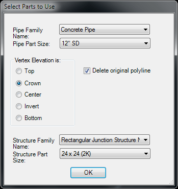 Choose which Parts and location of Elevation