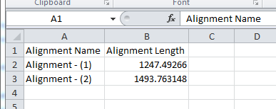 Alignments Length Report