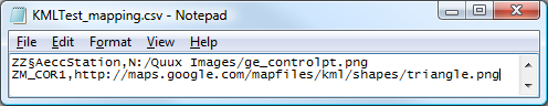 ExportKMZ Sample Mapping File