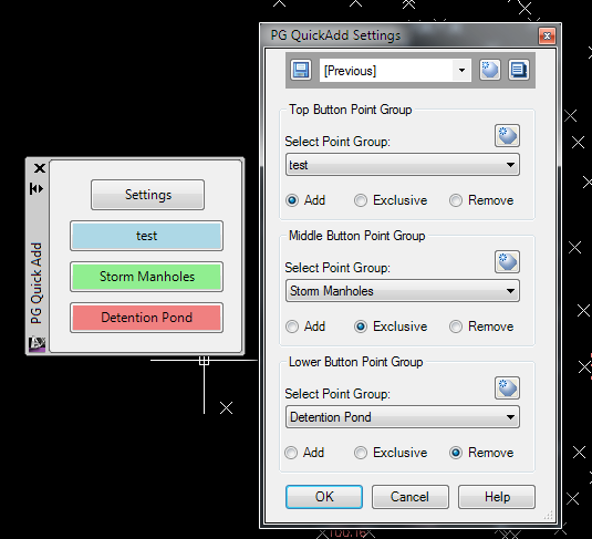 PGQuickAdd Palette and Settings