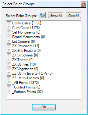 SelPtGroup Dialog box