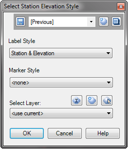 Add Profile View Station Elevation Label Settings