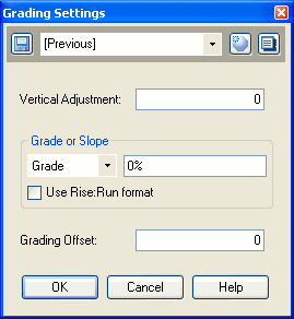 Grading Settings Dialog