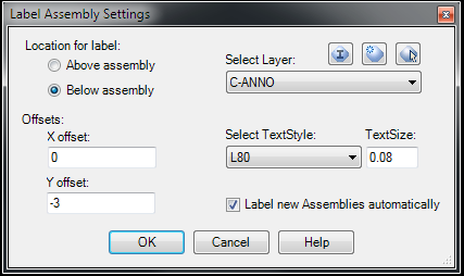 LabelAssembly Settings Dialog